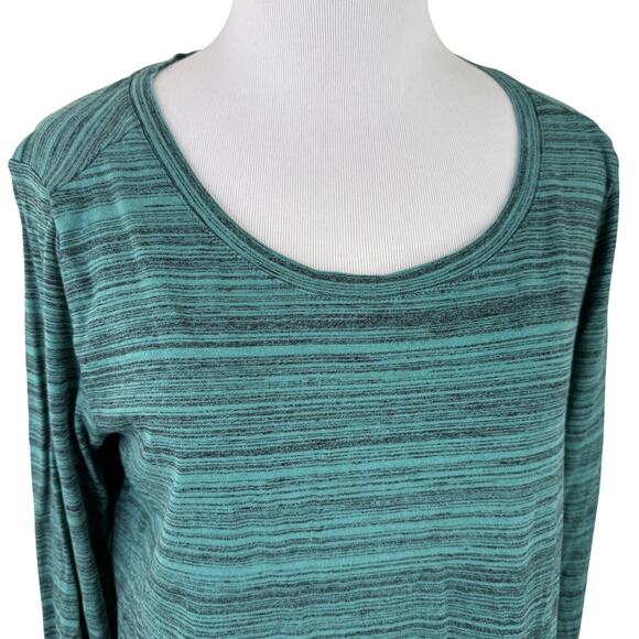 Toad&Co Women's Green Striped Imogen Tunic Shirt Size Medium - Picture 2 of 9